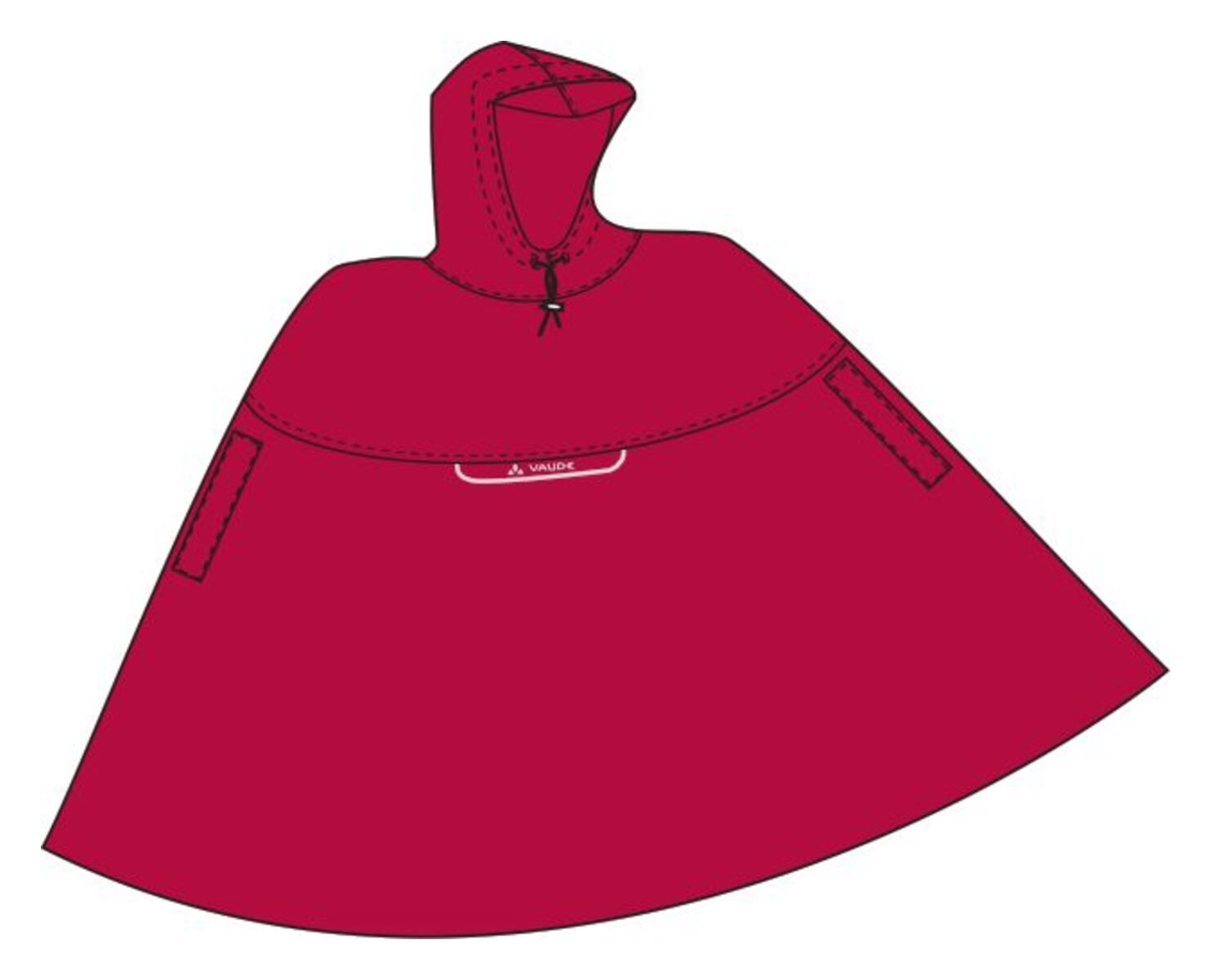 VAUDE Valdipino poncho rood