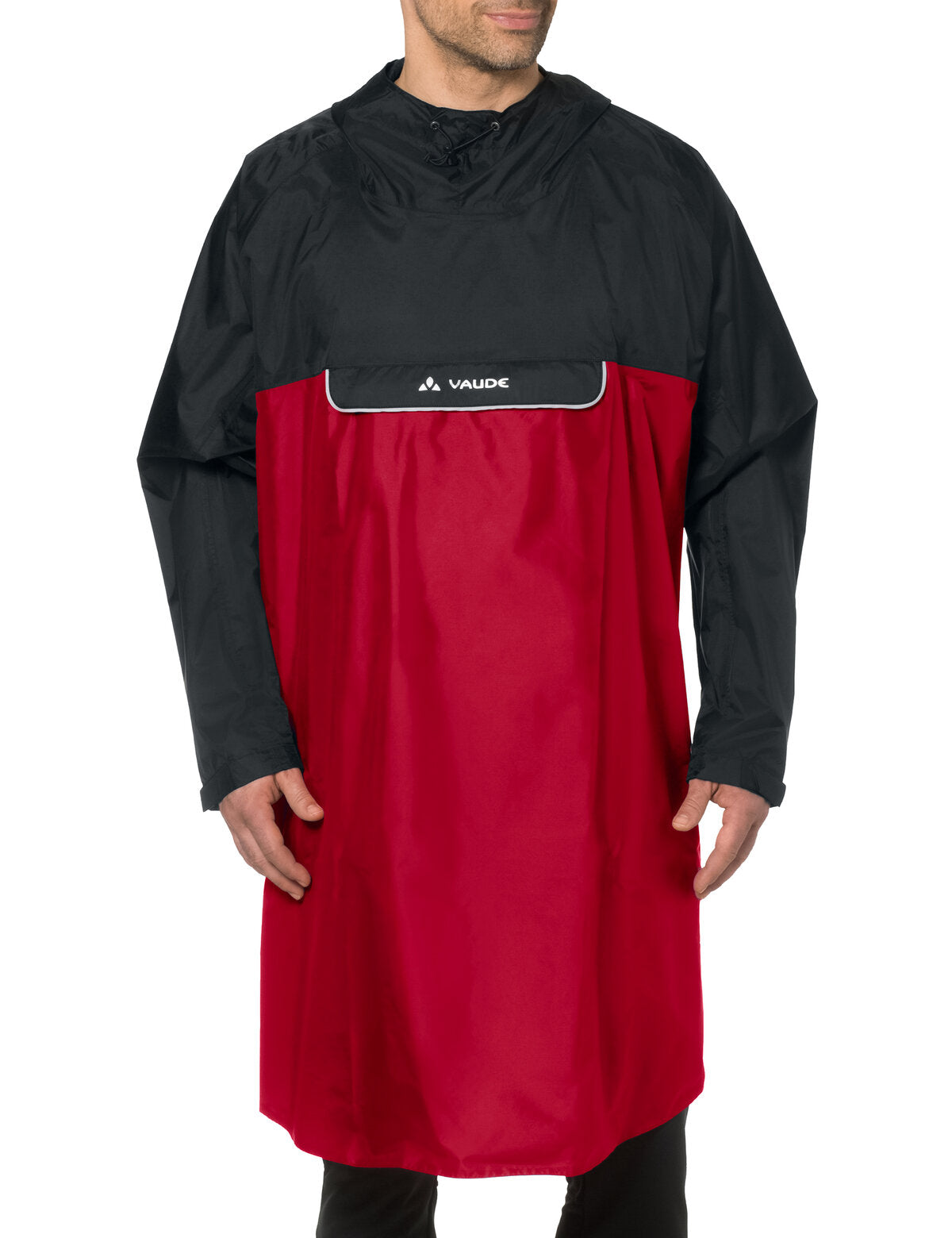 VAUDE Valero Poncho rot/schwarz