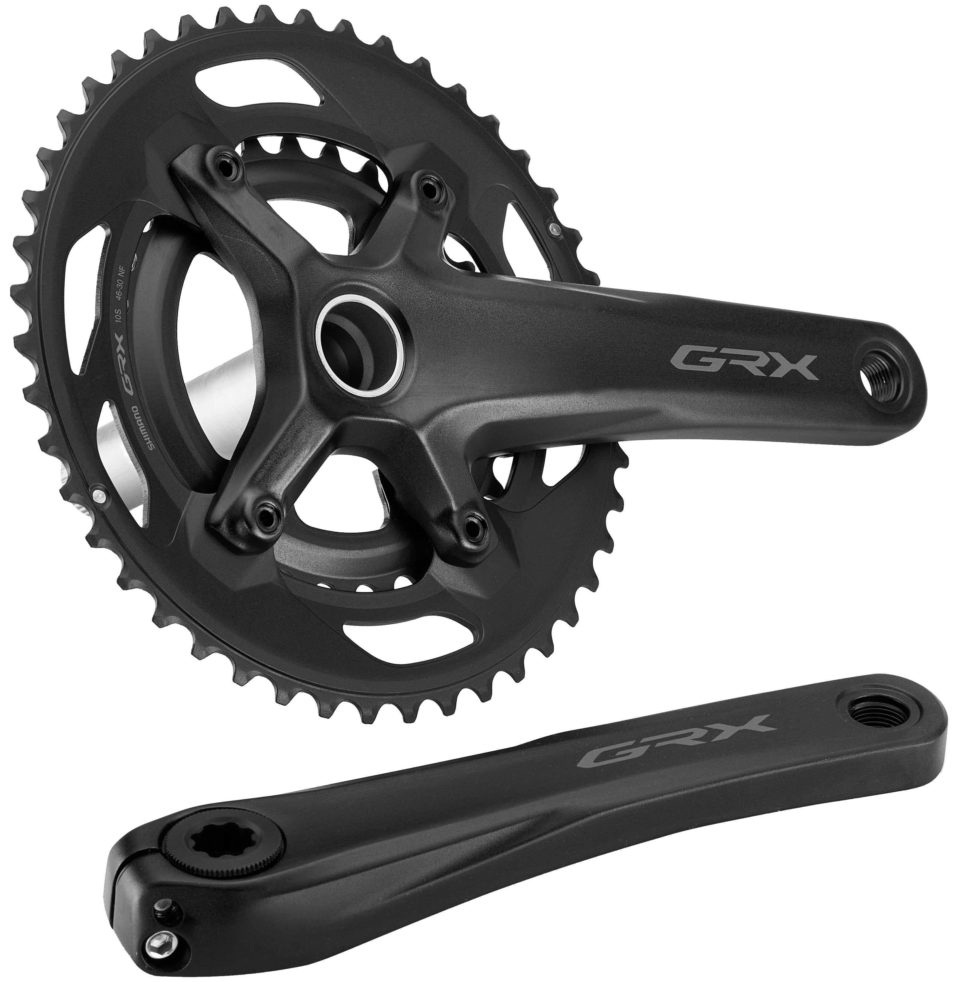 Shimano GRX FC-RX600 crankstel 2x10-speed 46-30T zwart