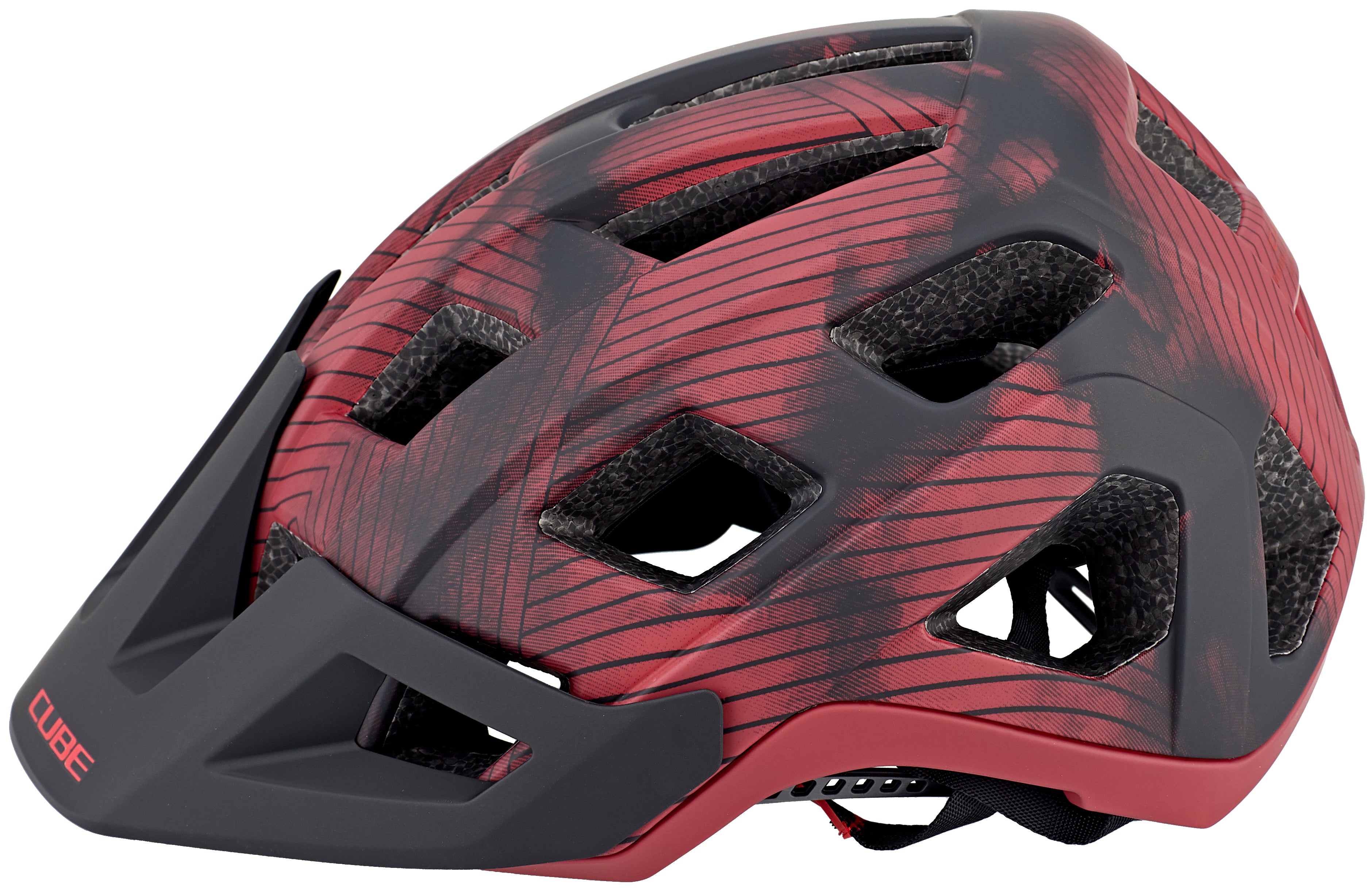 CUBE BADGER MTB-helm rood