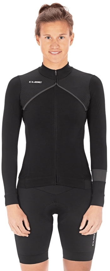 CUBE BLACKLINE WS jersey lange mouw zwart