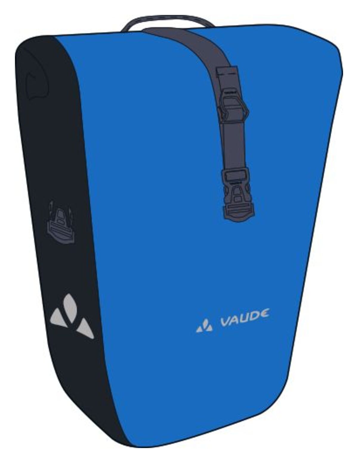 VAUDE Aqua Back bagagedragertas enkel blauw/zwart