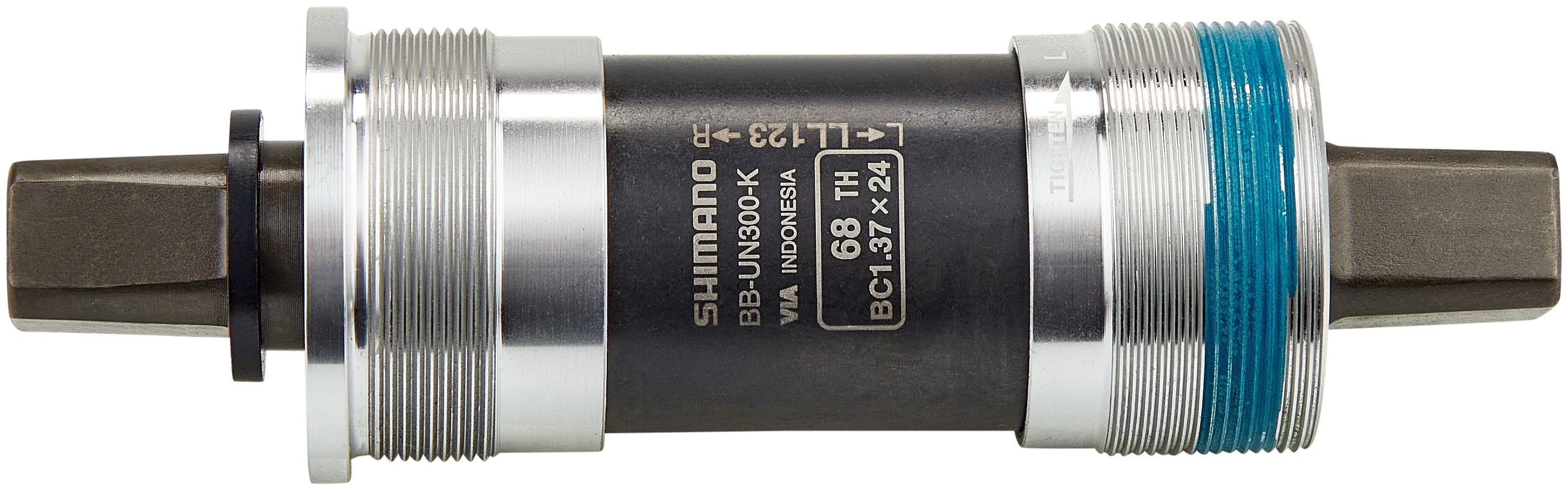 Shimano BB-UN300 vierkante trapas BSA 68mm voor kettingkast incl. afstandsstuk