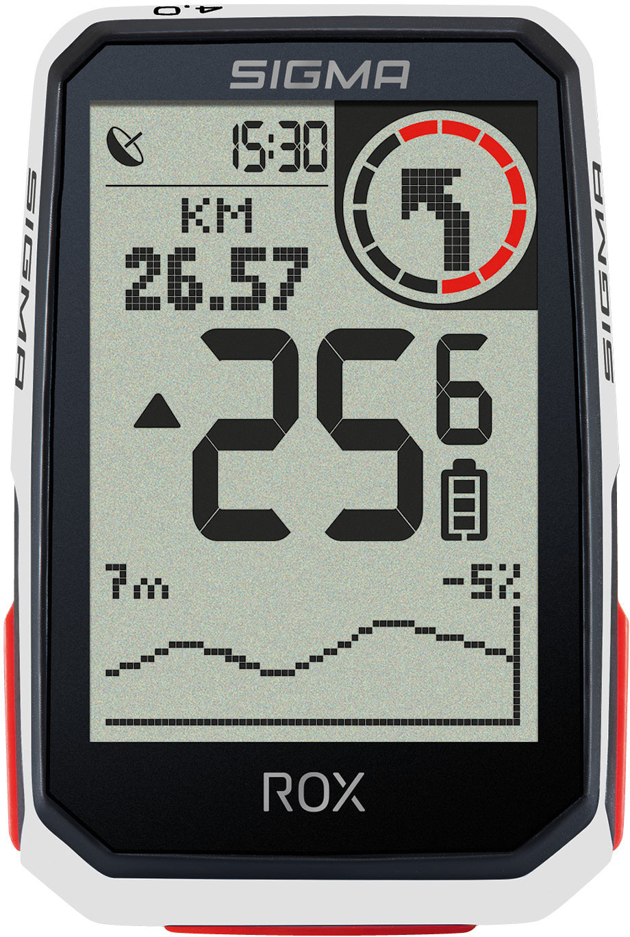 Sigma ROX 4.0 fietscomputer incl. stuurpenhouder wit