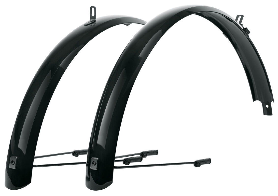 SKS Bluemels Basic spatbordenset 24" 60mm zwart