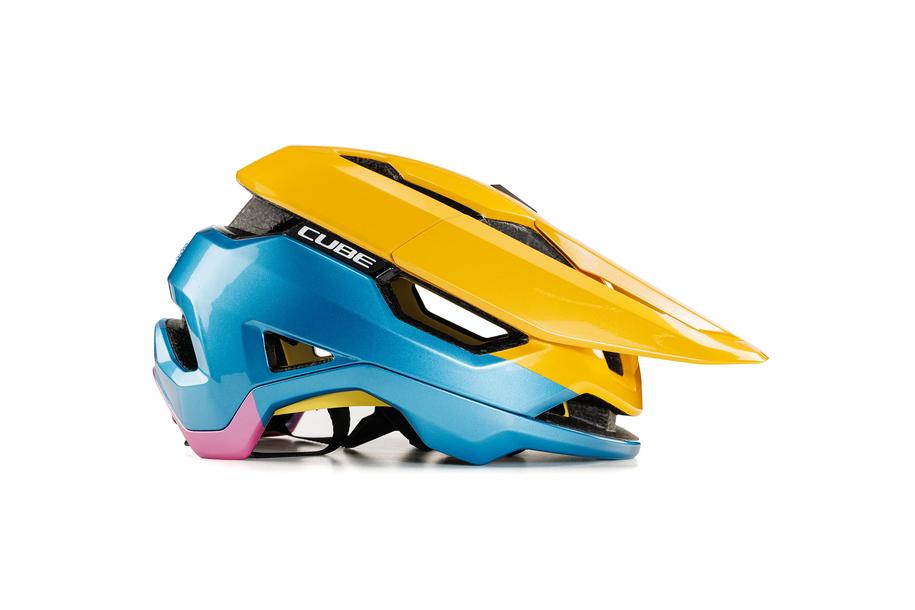 CUBE helm TROOPER geel'n'blauw'n'roze