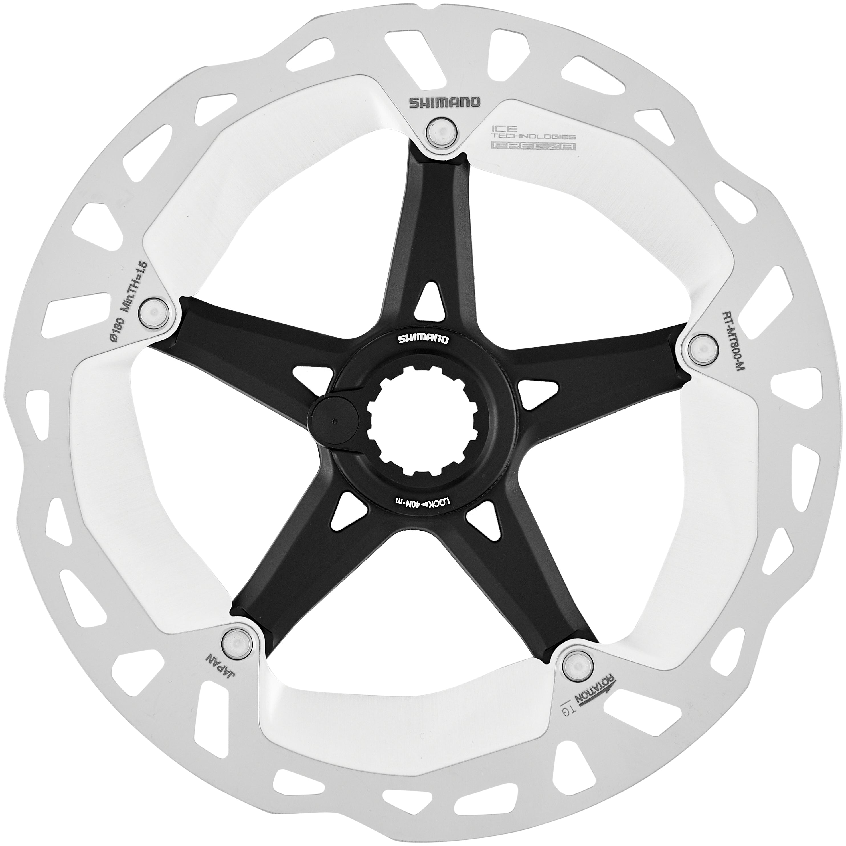 Shimano RT-MT800 remschijf CL met magnetische borgring 180 mm