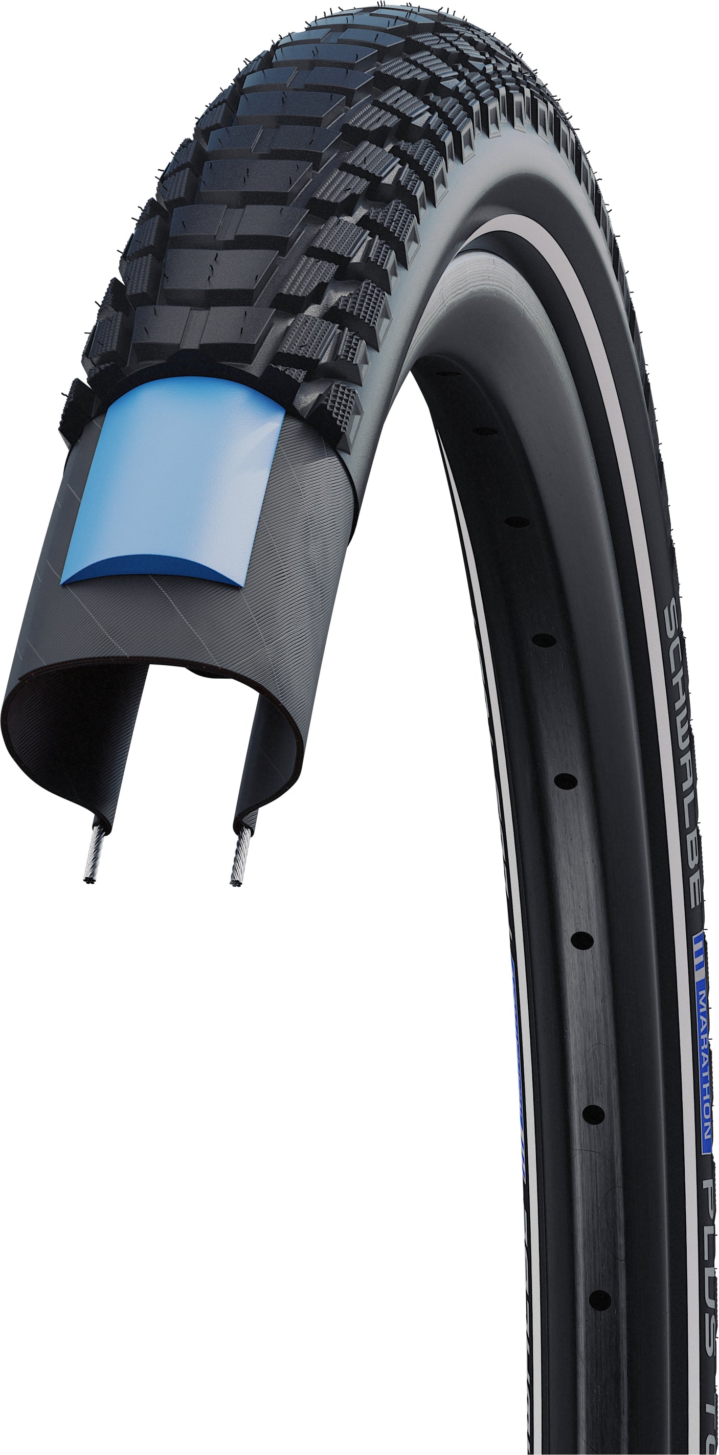 Schwalbe Marathon Plus Tour Drahtreifen 28x1.40" Performance Reflex schwarz