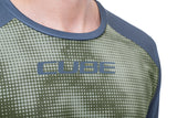 CUBE ATX jersey met ronde hals TM korte mouw olijf'n'grijs heren