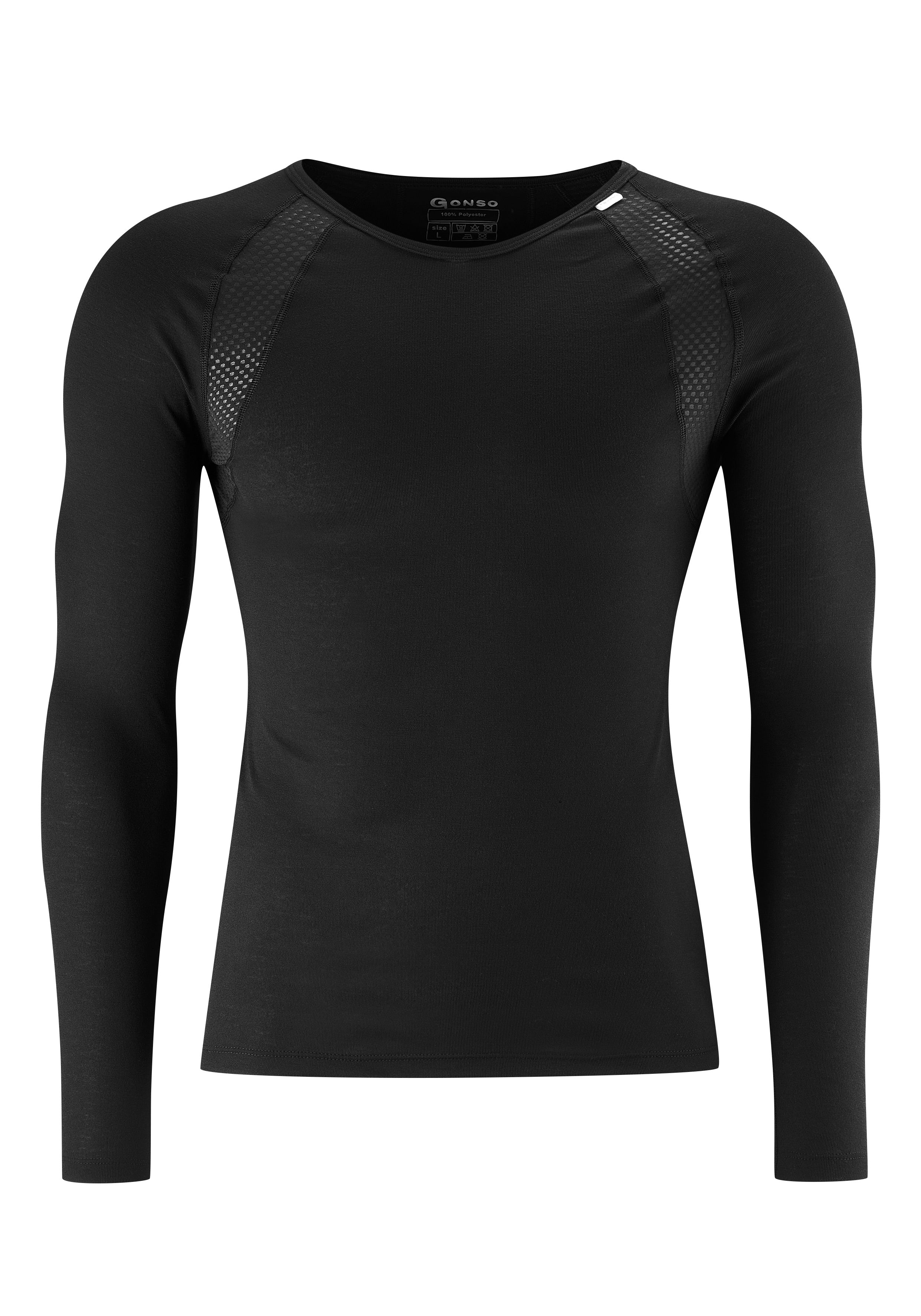 Gonso Base Shirt Lange Mouw Therm Heren Zwart