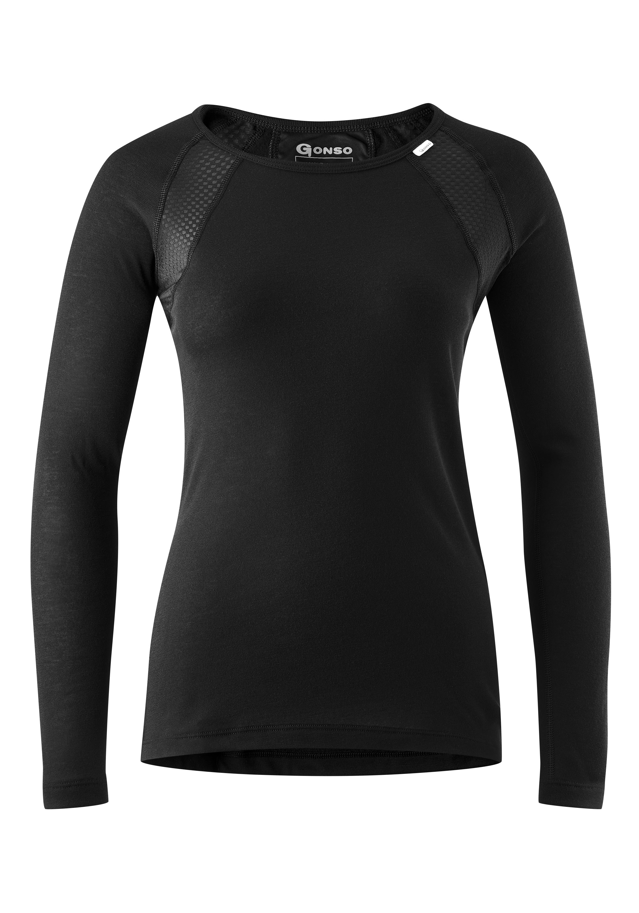 Gonso Base Shirt Lange Mouw Therm Dames Zwart