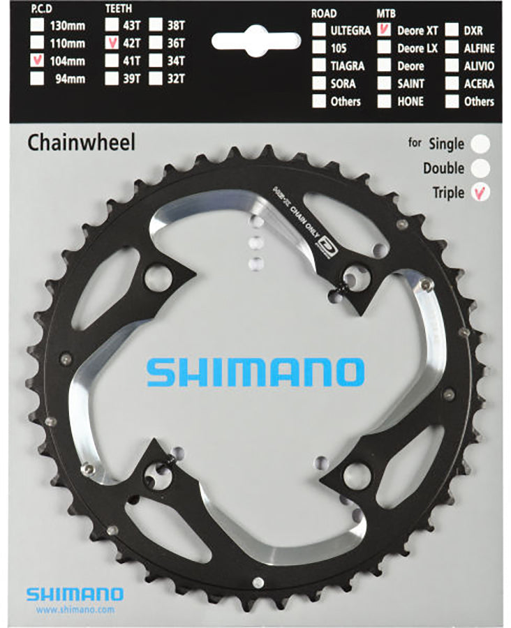 Shimano Deore XT FC-M780/FC-M770 kettingblad zilver