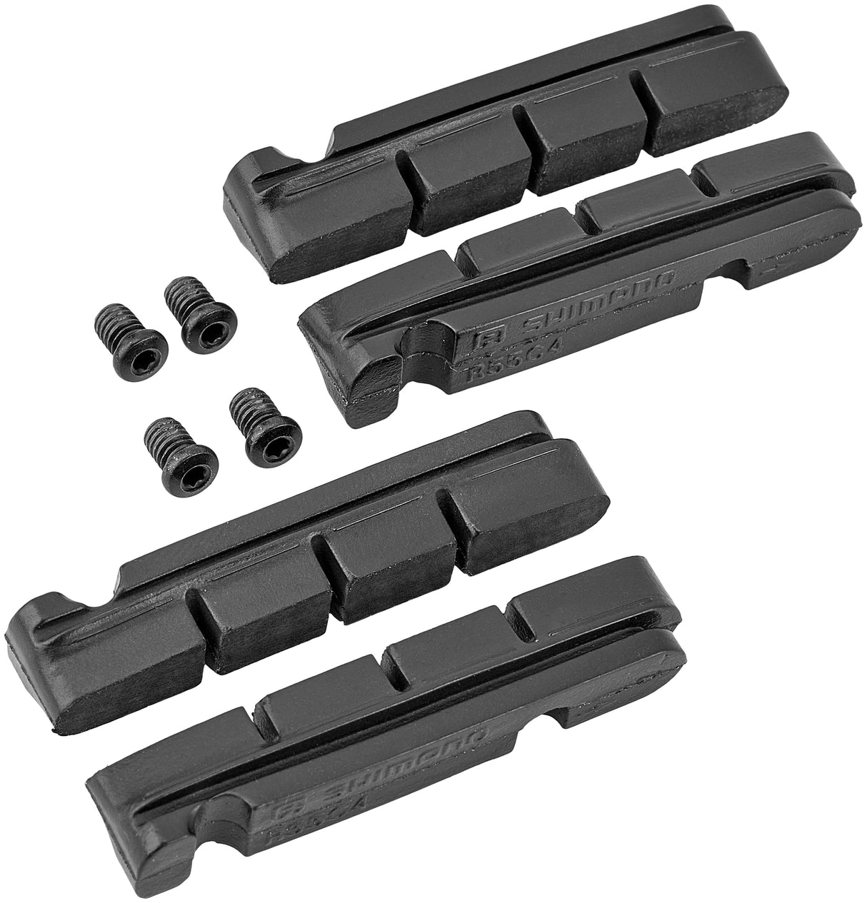 Shimano R55C4 cartridge remschoenen voor aluminium velgen zwart