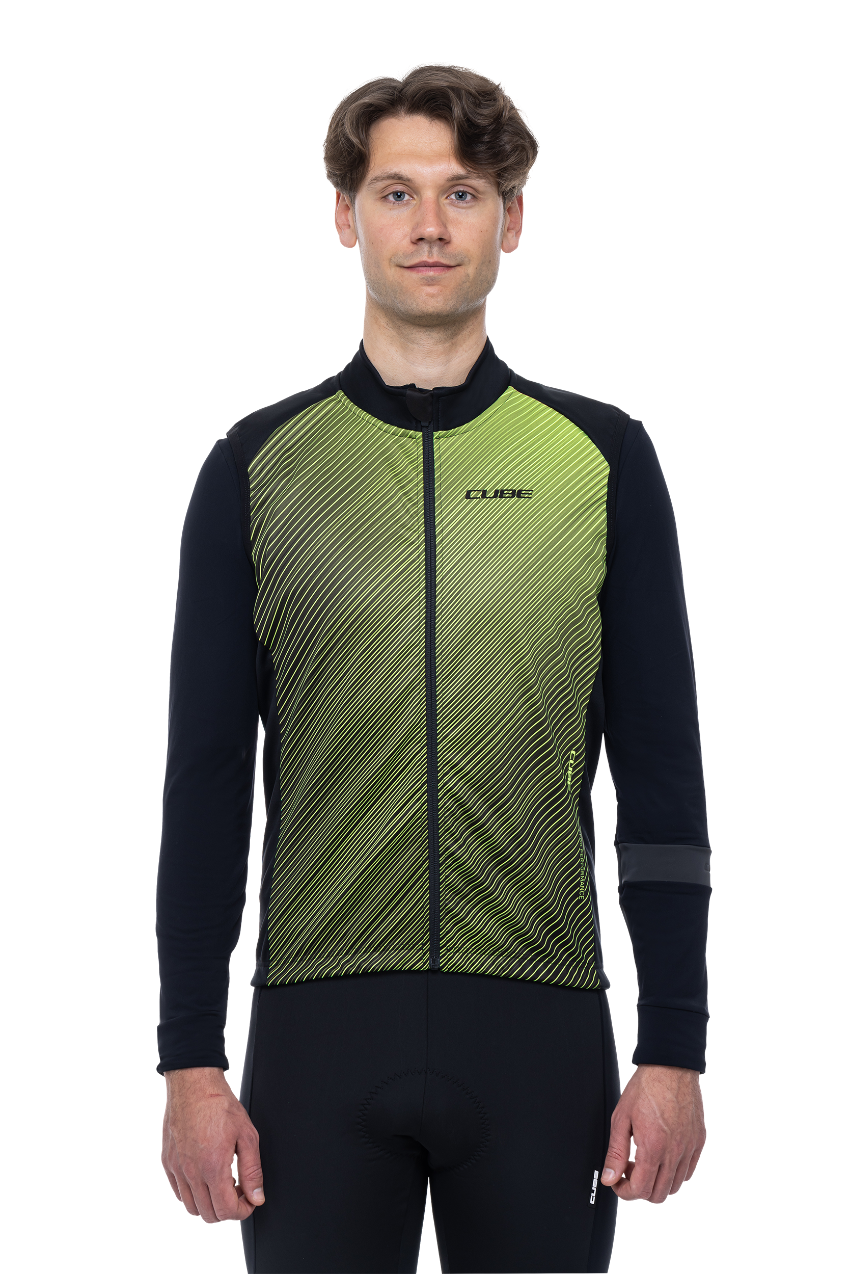 CUBE BLACKLINE softshell vest Safety zwart en neon geel