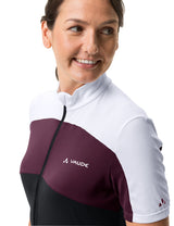 VAUDE Matera jersey met korte mouwen en volledige ritssluiting dames zwart/paars