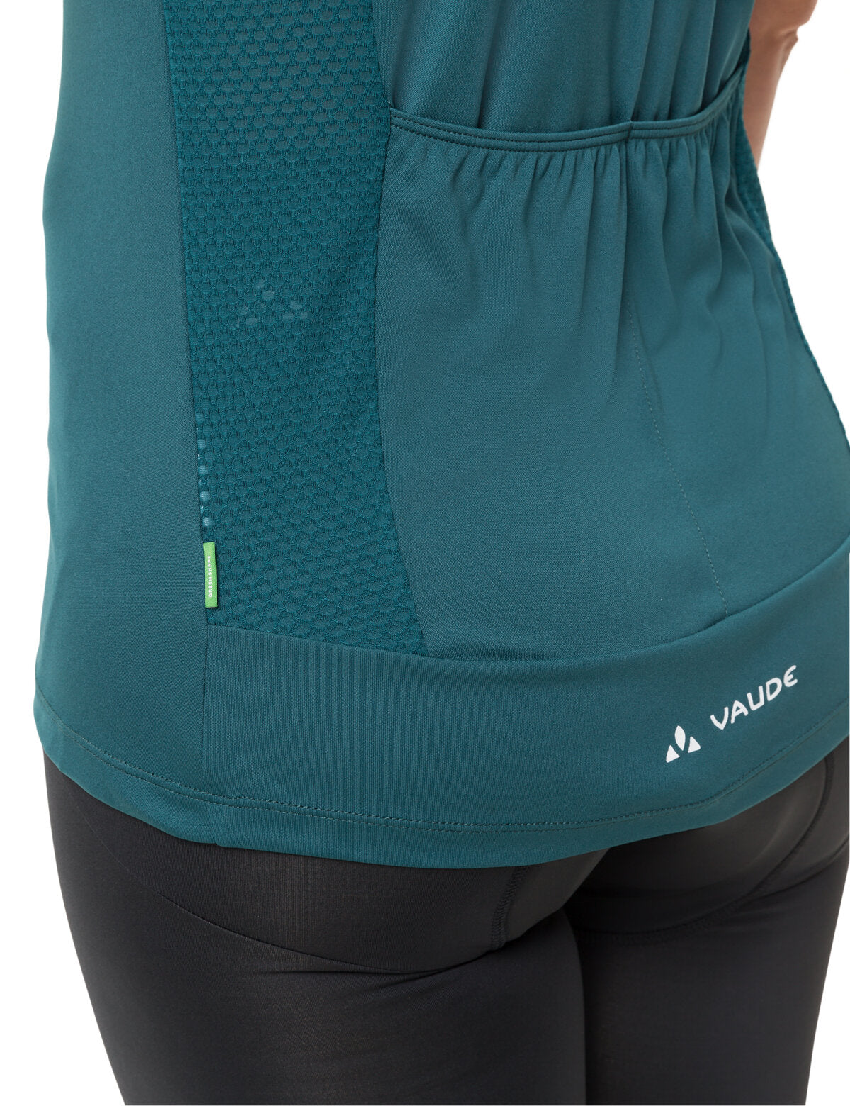 VAUDE Matera jersey met korte mouwen en volledige ritssluiting dames groen