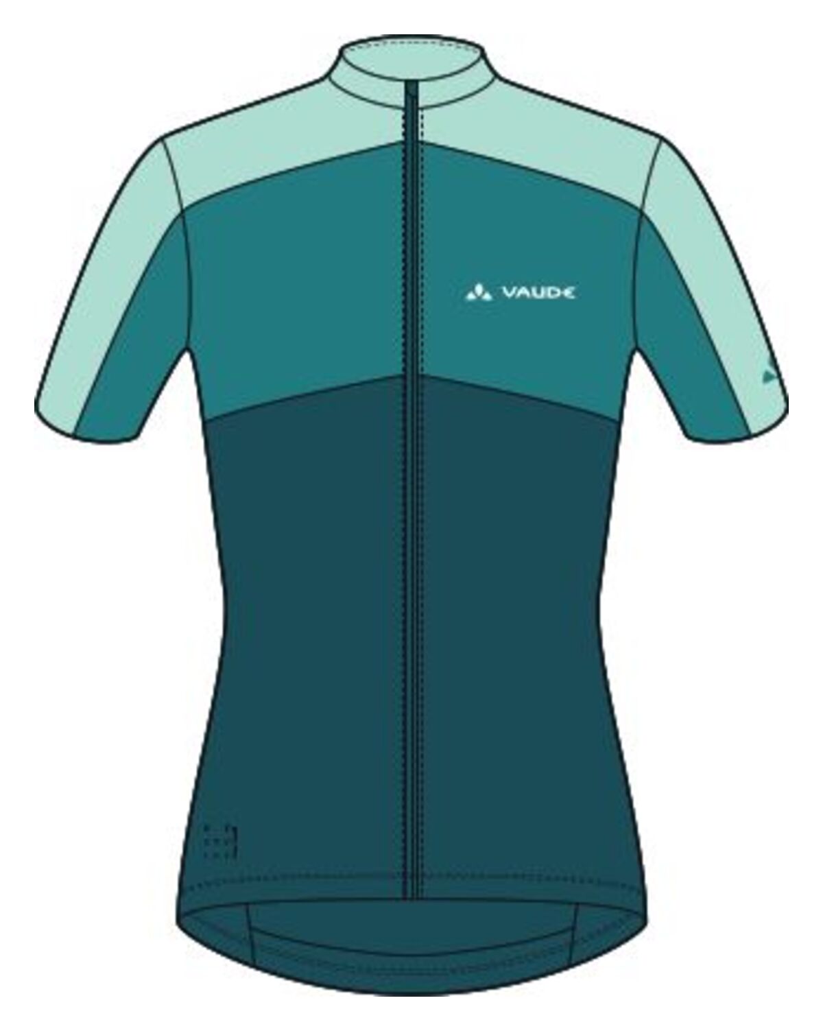 VAUDE Matera jersey met korte mouwen en volledige ritssluiting dames groen