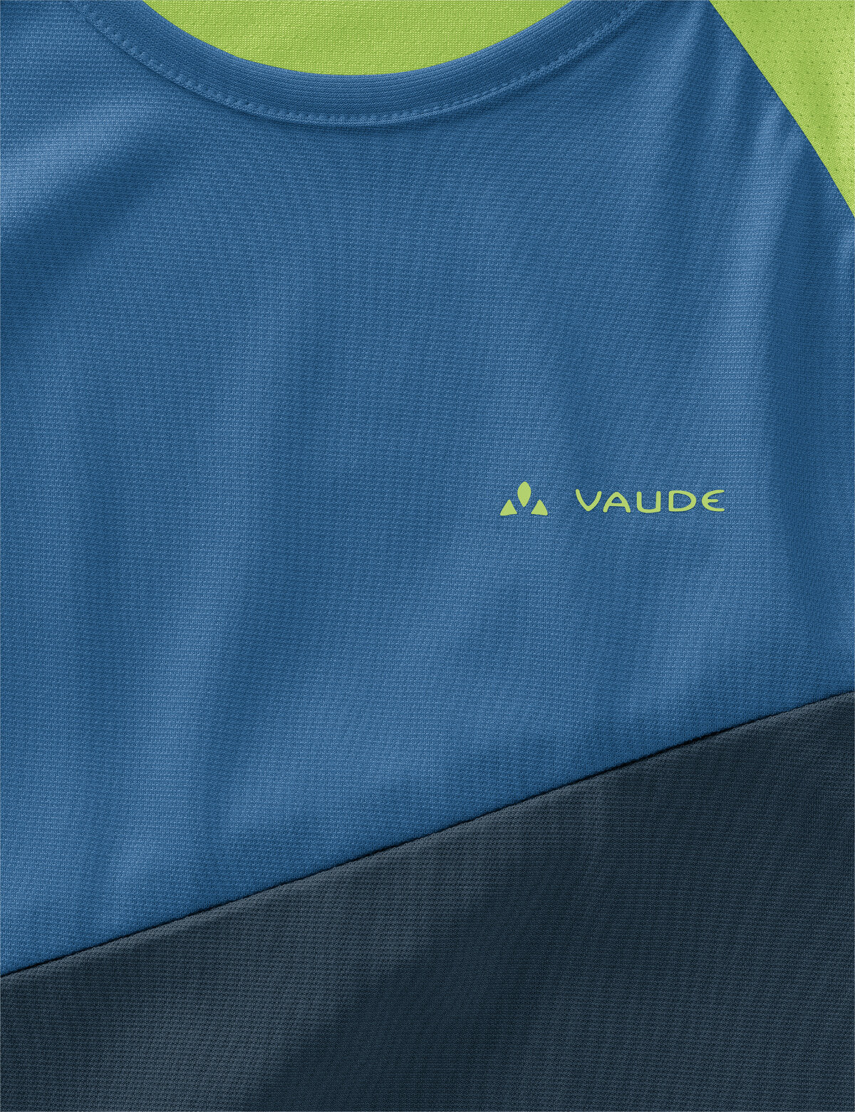 VAUDE Moab t-shirt lange mouw kinderen blauw/groen