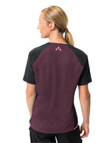 VAUDE Moab Pro korte mouw shirt dames paars/zwart