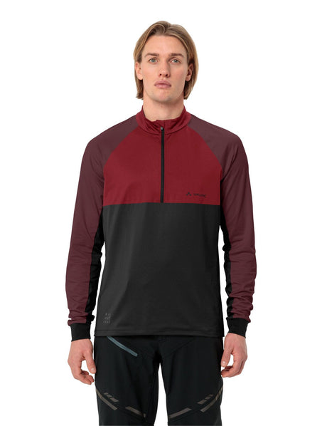 VAUDE Qimsa Halfzip LS Shirt Heren, karmijnrood