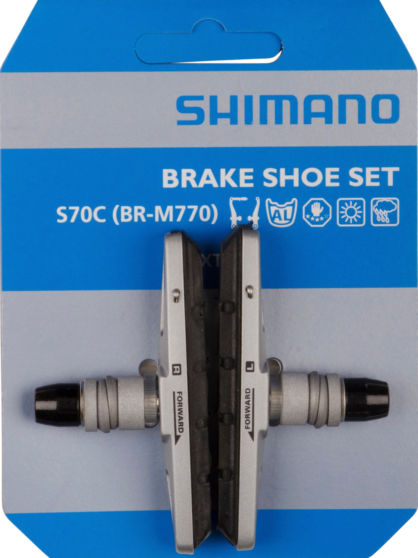 Shimano S70C remschoencartridge voor BR-T670 zilver/zwart