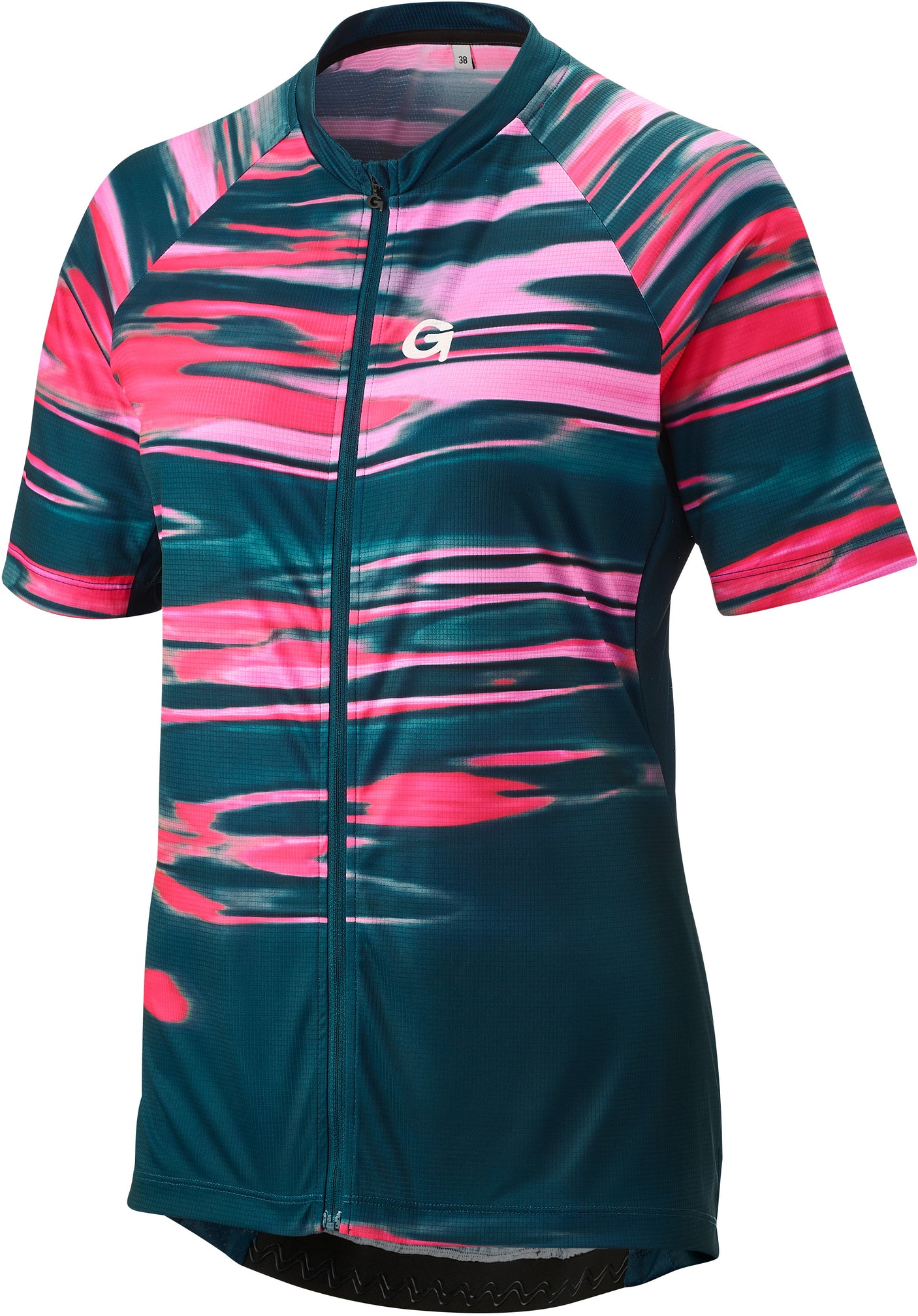 Gonso Copedello Kurzarm Full-Zip Fahrradtrikot Damen petrol/pink