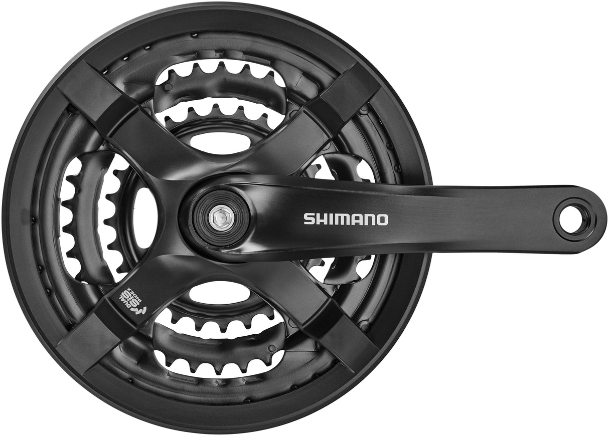 Shimano FC-TY501 crankstel 6/7/8-speed 48-38-28 tanden met kettingkastring zwart