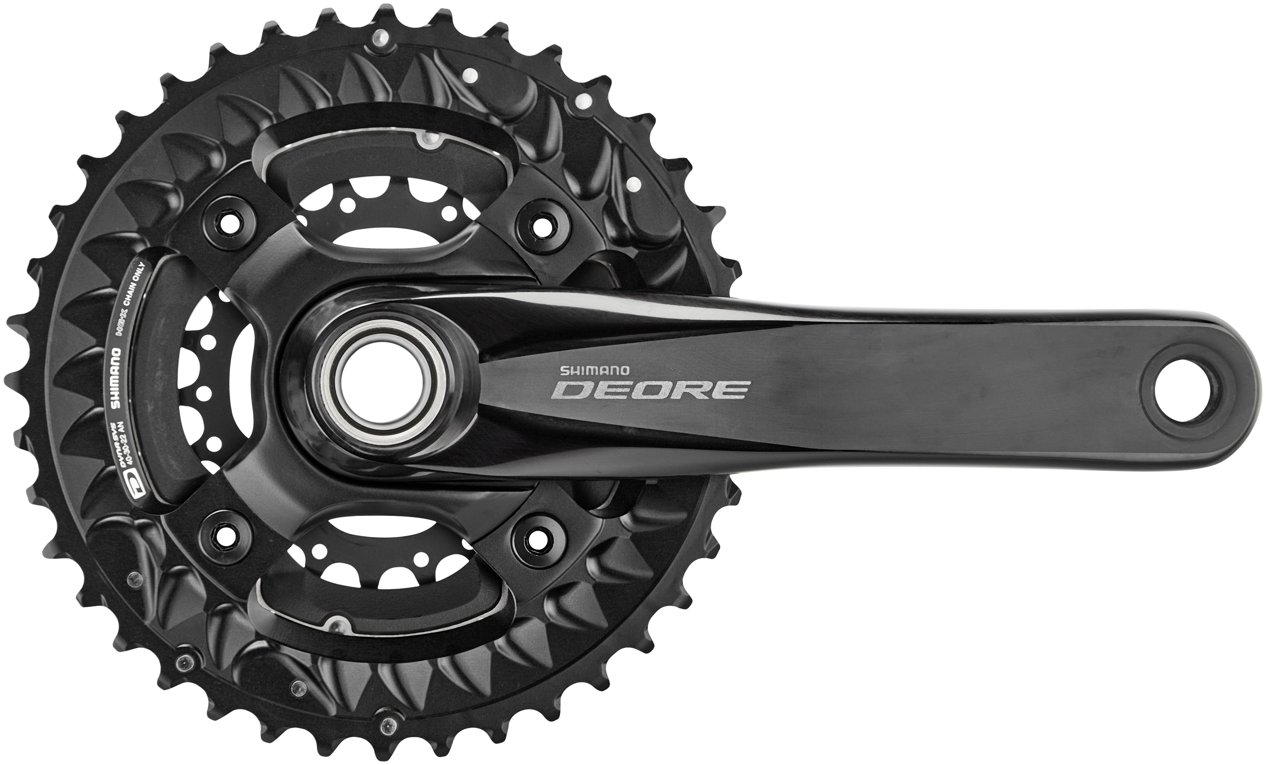 Shimano Deore MTB FC-M6000 crankstel 3x10-speed 40-30-22 tanden zwart