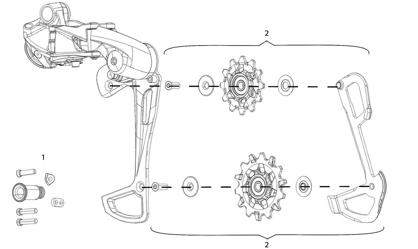 SRAM X-Sync und Innenkäfig Schaltrollen für GX Eagle Schaltwerk