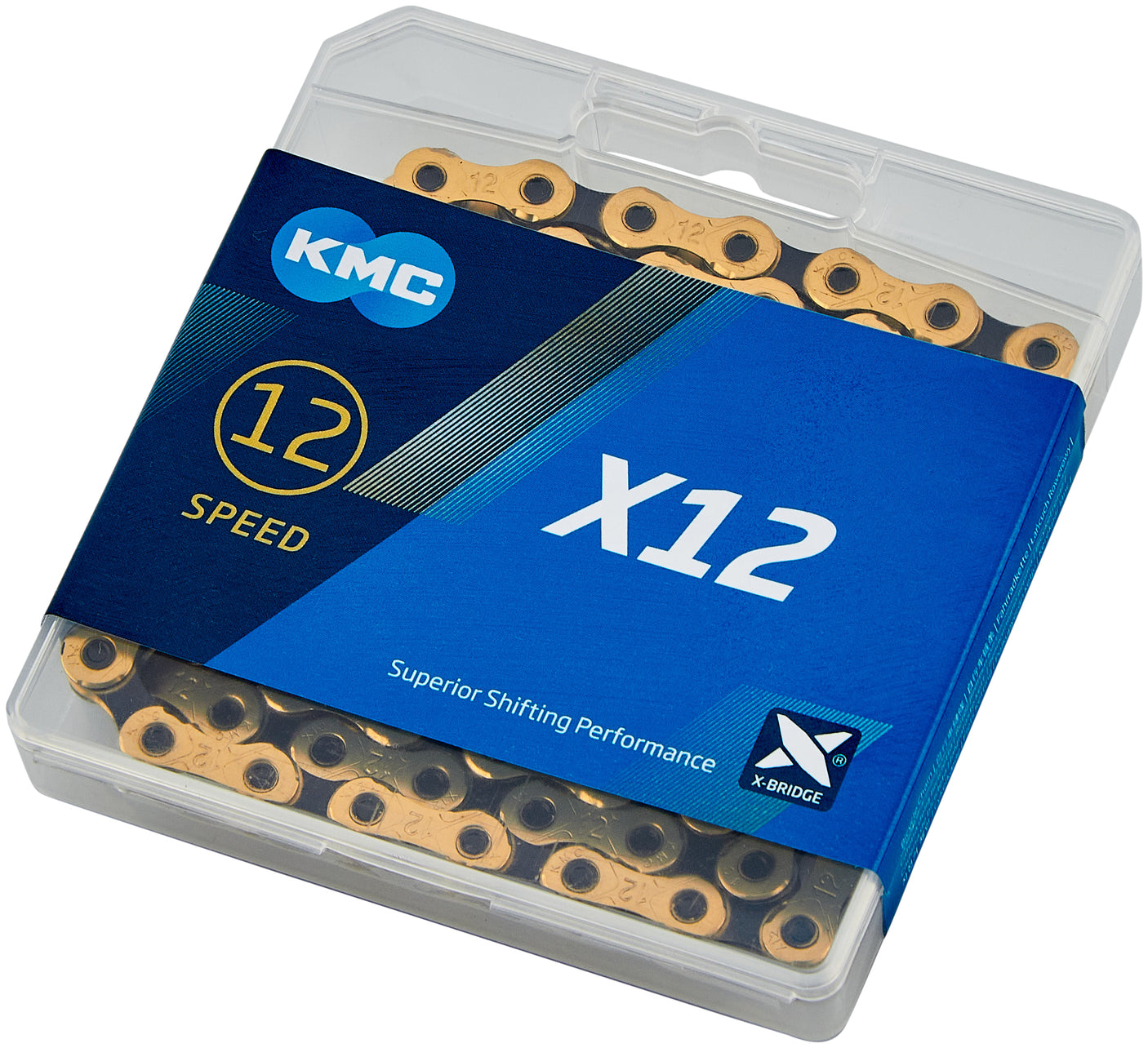 KMC X12 Ti-N Kette 12-fach gold/schwarz