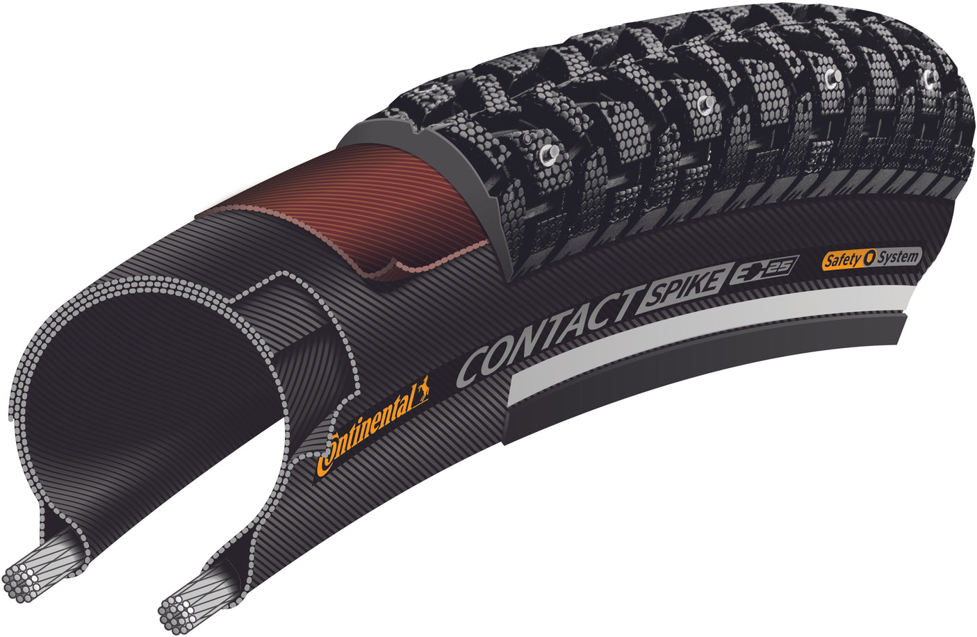 Continental Contact Spike 120 Drahtreifen 28x1.60" E-25 Reflex schwarz