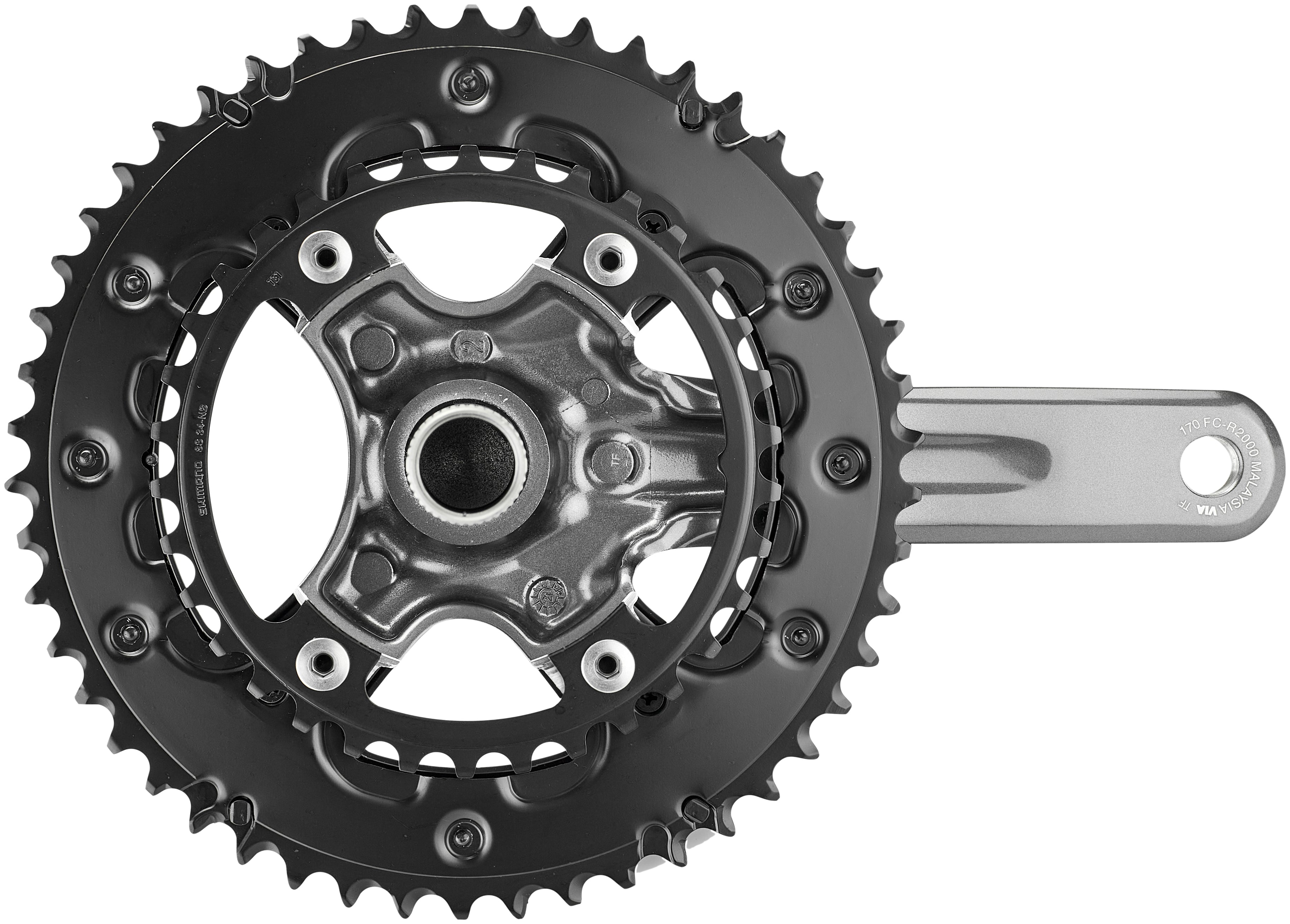 Shimano Claris FC-R2000 crankstel 2x8-speed 50-34 tanden grijs