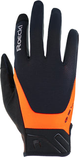 Roeckl Mori 2 handschoenen zwart/fluo oranje