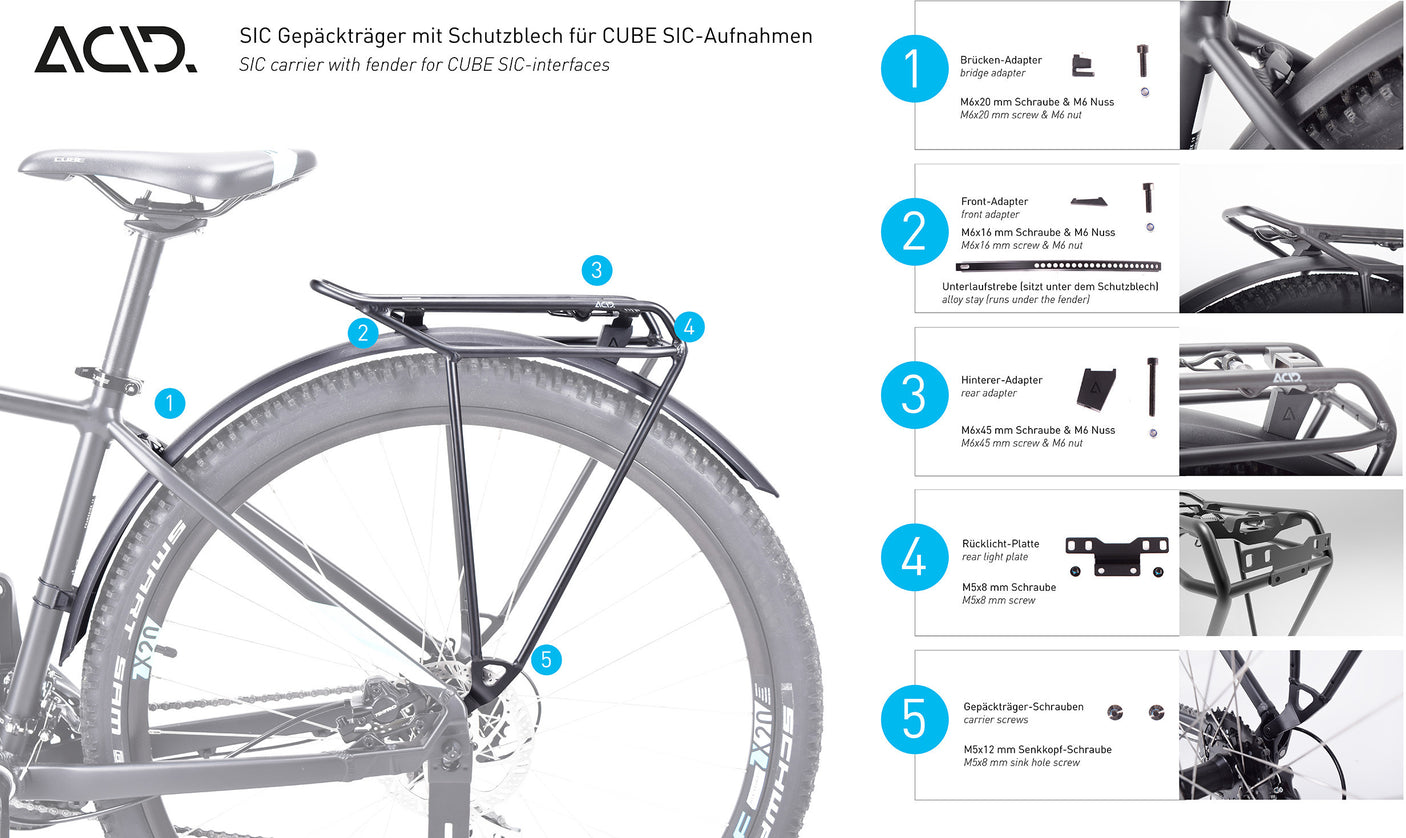 ACID Gepäckträger SIC 28" RILink