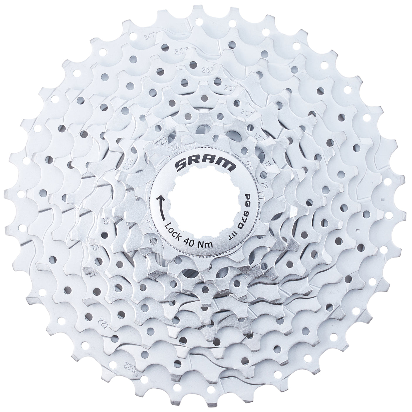 SRAM PG-970 Powerglide II 11-32T Kassette 9-fach silber