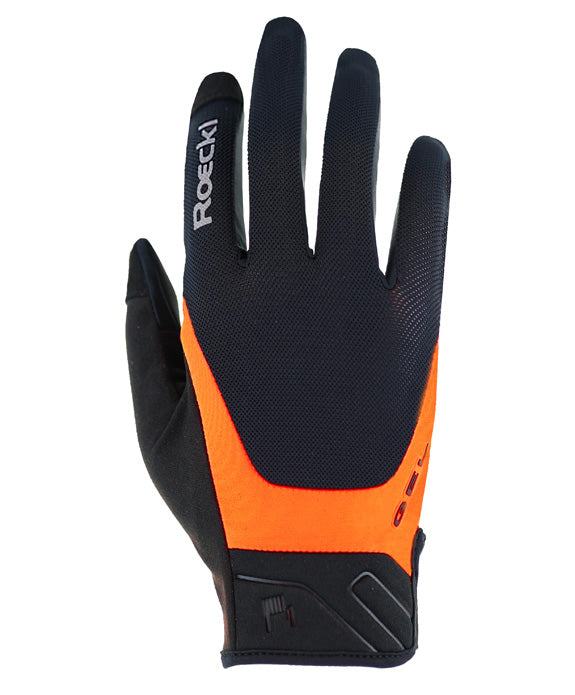 Roeckl Mori 2 handschoenen zwart/fluo oranje