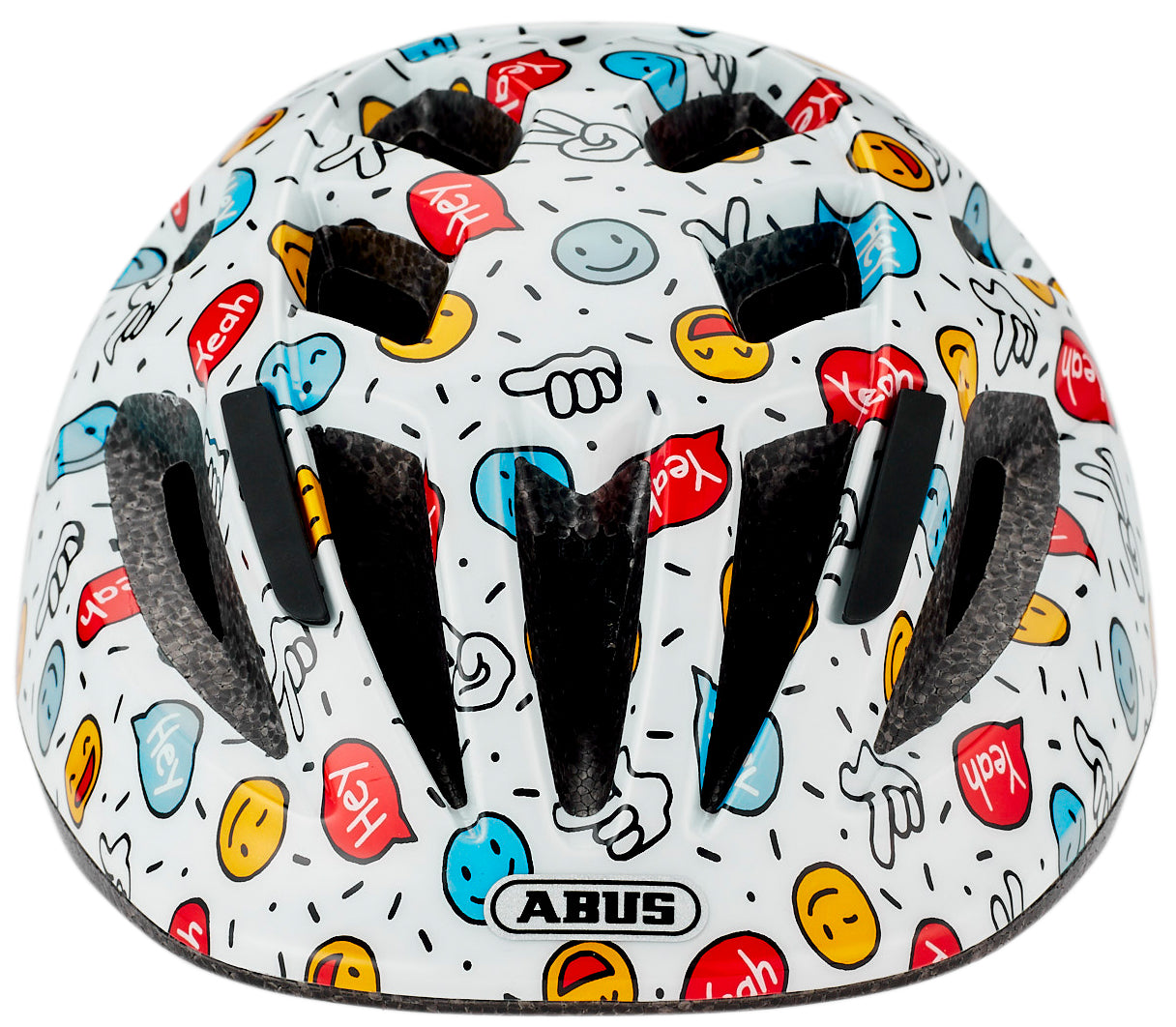 ABUS Smooty 2.0 helm kinderen witte smiley