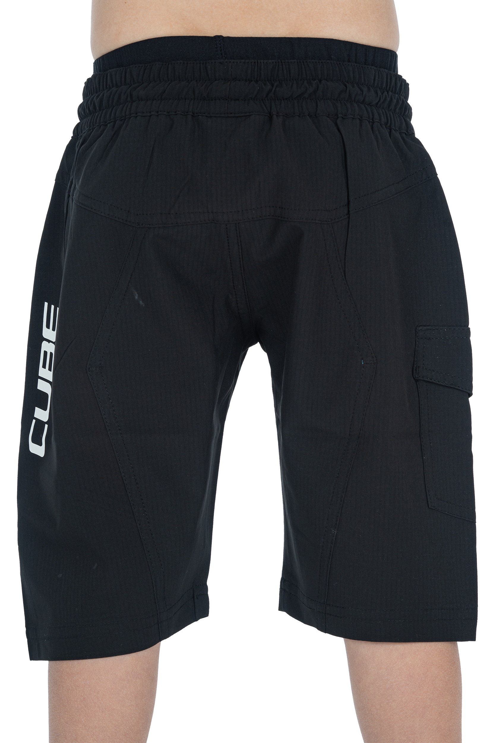 CUBE TEAMLINE baggy short ROOKIE incl. binnenbroek zwart'n'wit