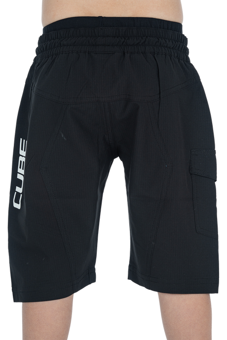 CUBE TEAMLINE baggy short ROOKIE incl. binnenbroek zwart'n'wit