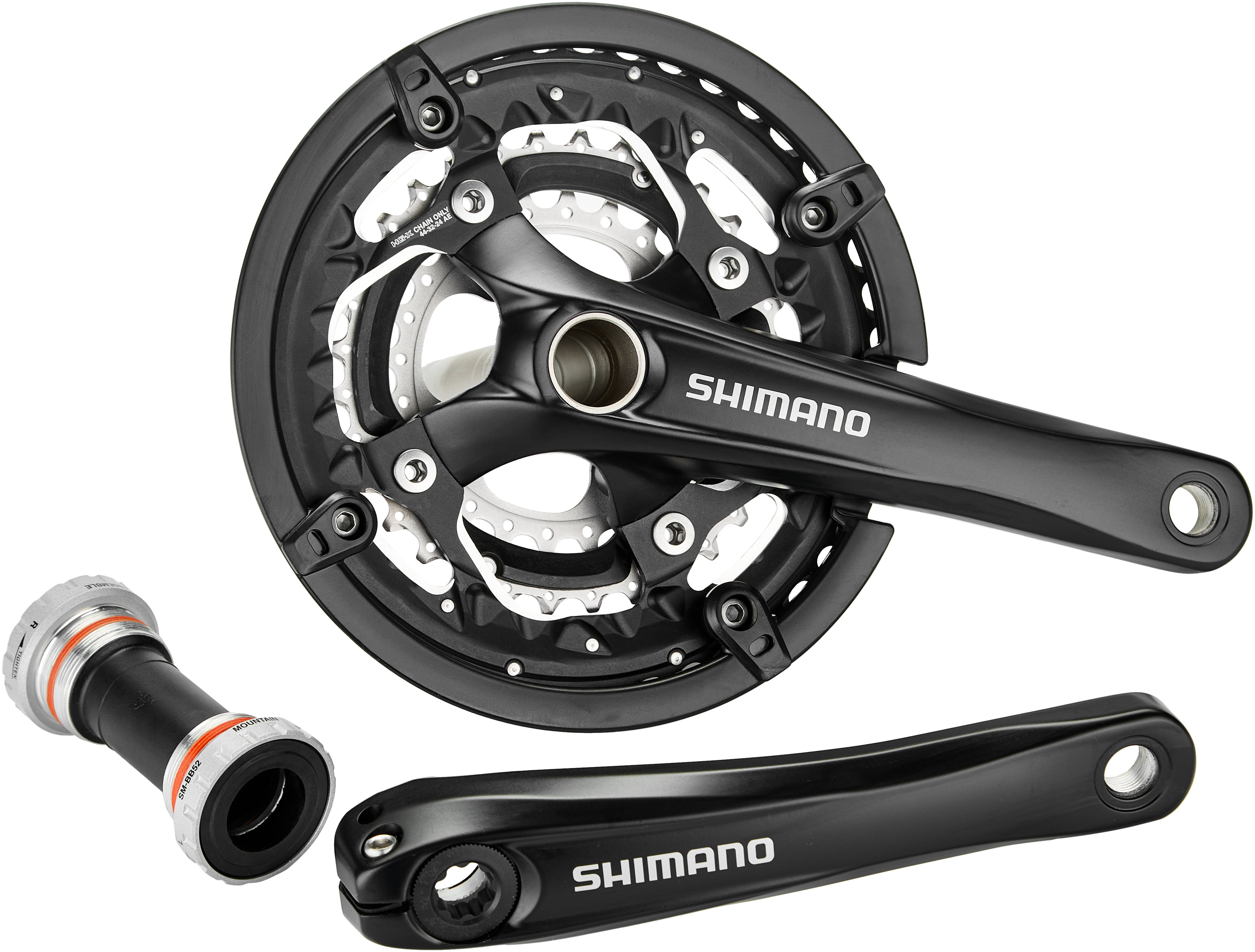 Shimano Trekking FC-T551 crankstel 3x10 44/32/24 tanden inclusief SM-BB52 zwart