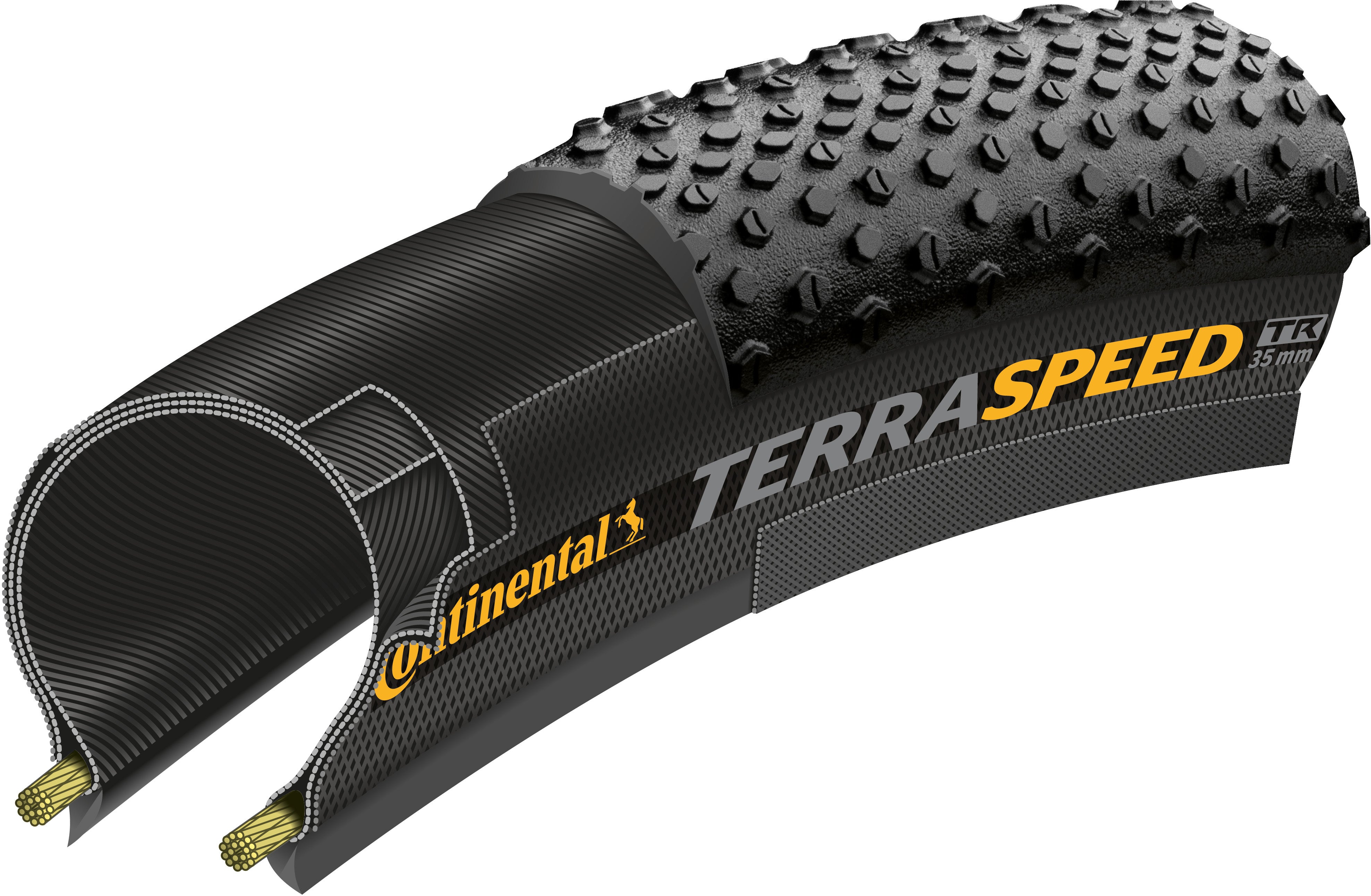 Continental Terra Speed ​​ProTection vouwband 700x45C TLR E-25 zwart/bruin