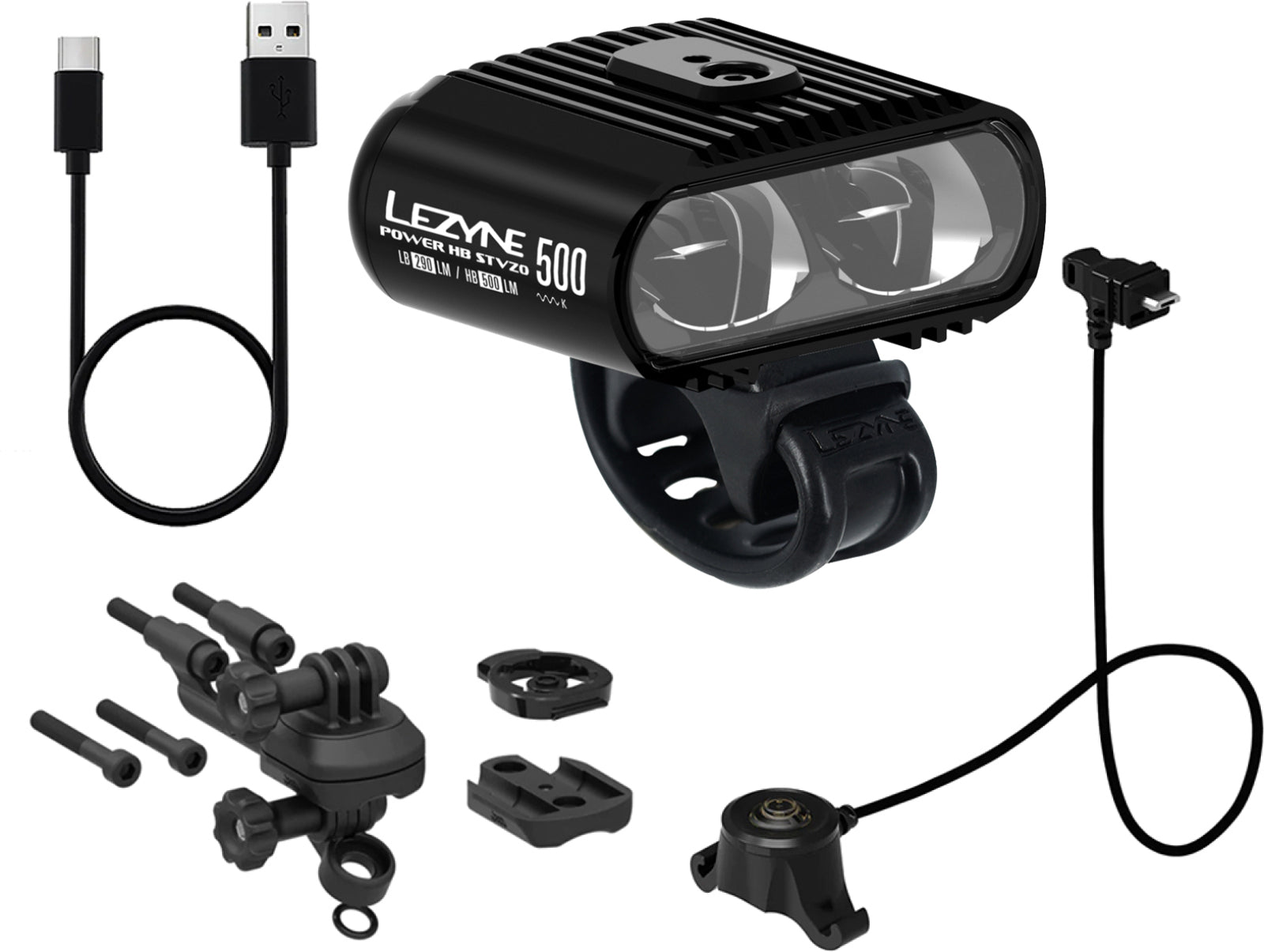 Lezyne Power High Beam 500 Loaded koplamp zwart