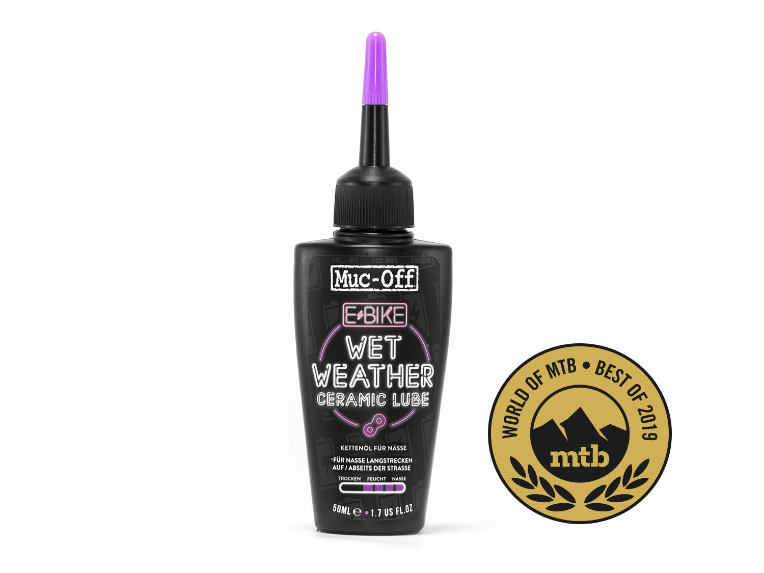 Muc-Off E-Bike kettingolie voor nat weer, 50 ml