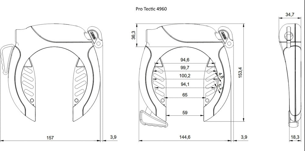 ABUS Pro Tectic 4960 NR ringslot zwart